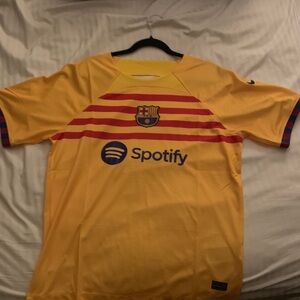 Nike Yellow and Red Barcelona Jersey(men’s large)